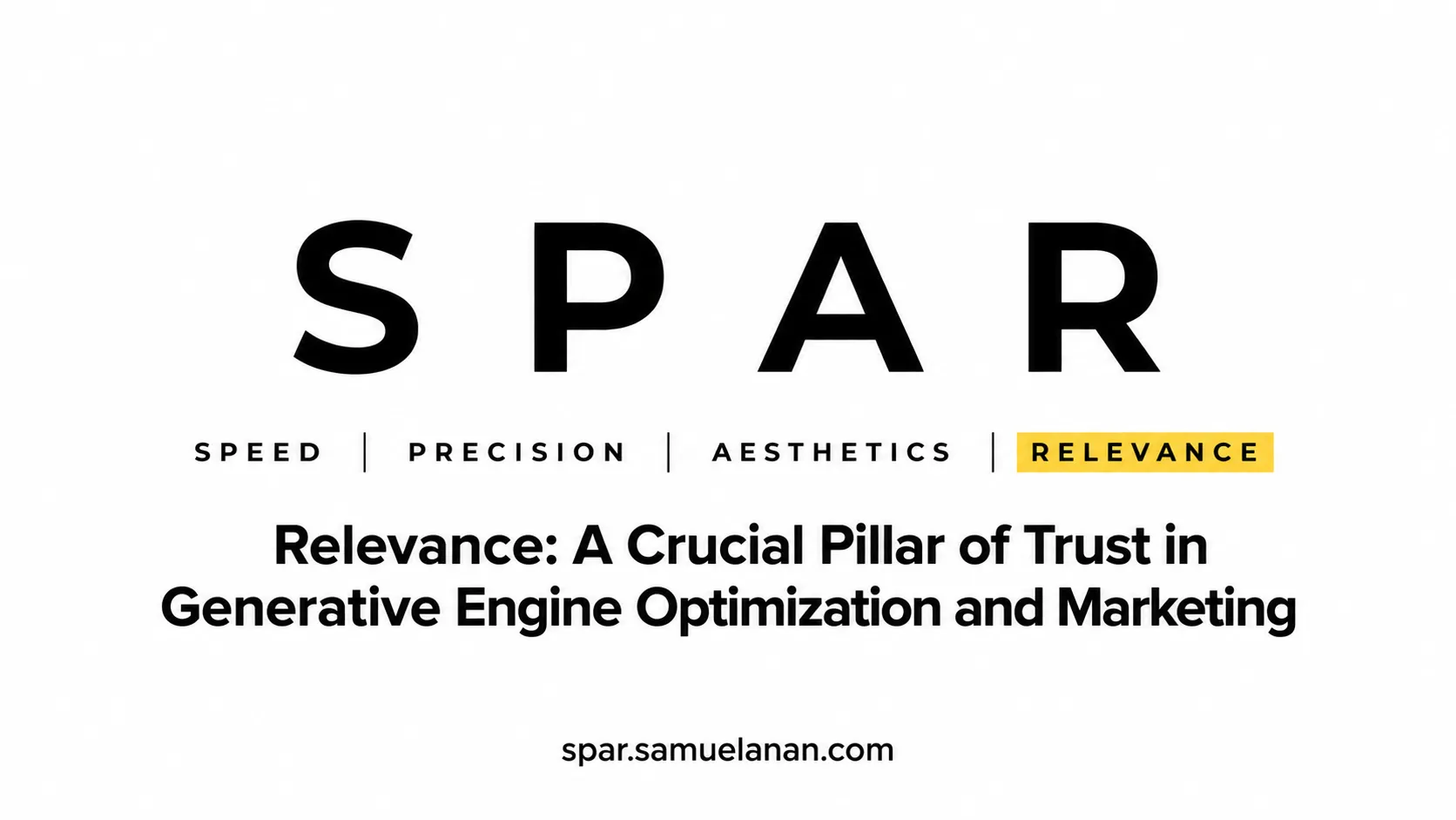 Relevance: A Crucial Pillar of Trust in Generative Engine Optimization and Marketing