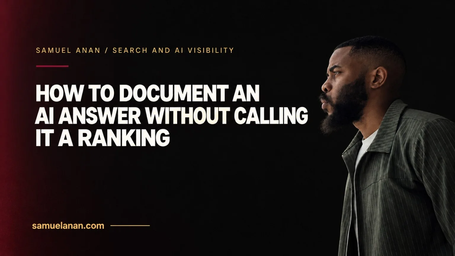 How to Document an AI Answer Without Calling It a Ranking